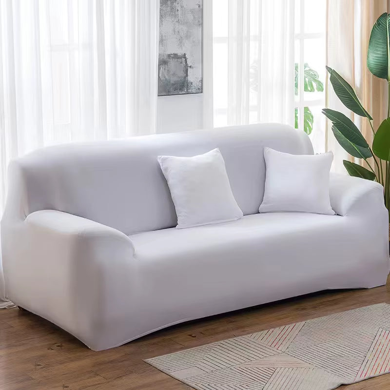 Solid Color Elastic Sofa Covers for Living Room Spandex Sectional Corner Sofa Slipcovers Couch Chair Cover 1/2/3/4 Seater