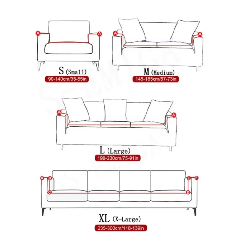 Solid Color Elastic Sofa Covers for Living Room Spandex Sectional Corner Sofa Slipcovers Couch Chair Cover 1/2/3/4 Seater
