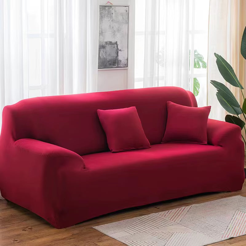 Solid Color Elastic Sofa Covers for Living Room Spandex Sectional Corner Sofa Slipcovers Couch Chair Cover 1/2/3/4 Seater
