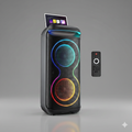 Large Party Speaker, Bluetooth Speaker with Dazzling Rgb Light, Two 6.5'' Subwoofer, T20